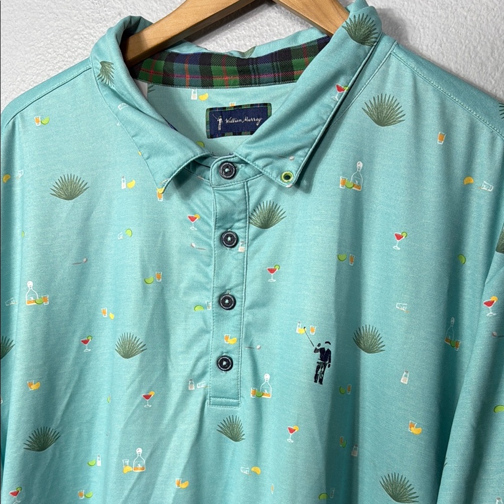 William Murray Golf Tequila Teal Men's Polo